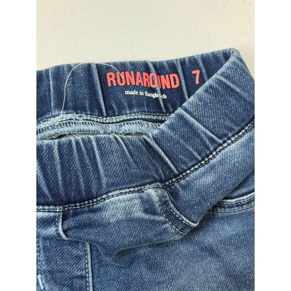 J Crew Crewcuts Girls Size 7 Runaround Pull On Stretch Denim Jeans Blue - Picture 4 of 9